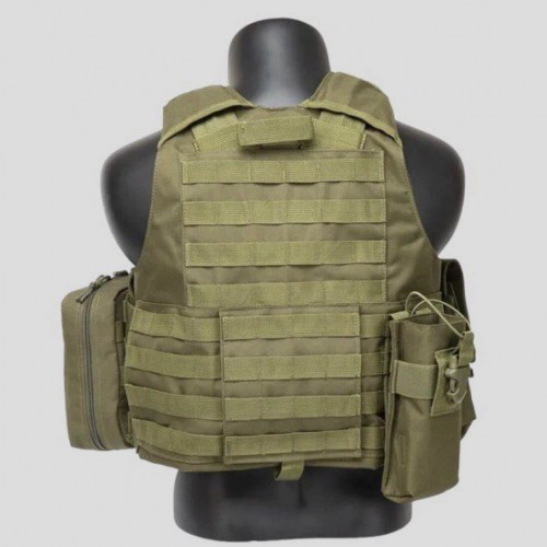 Тактический разгрузочный жилет «5 / пять карманов» с подсумками Tactical Molle Plate Carrier для съемных бронепластин в Прокопьевске